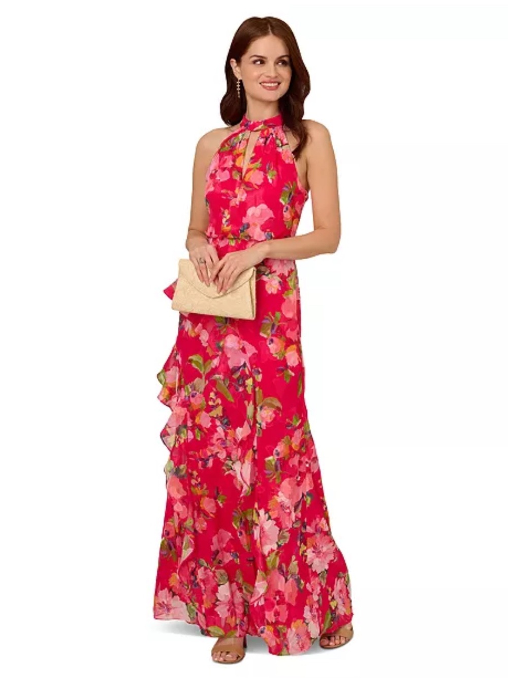 Floral Ruffle Mermaid Cocktail Dress
Adrianna Papell